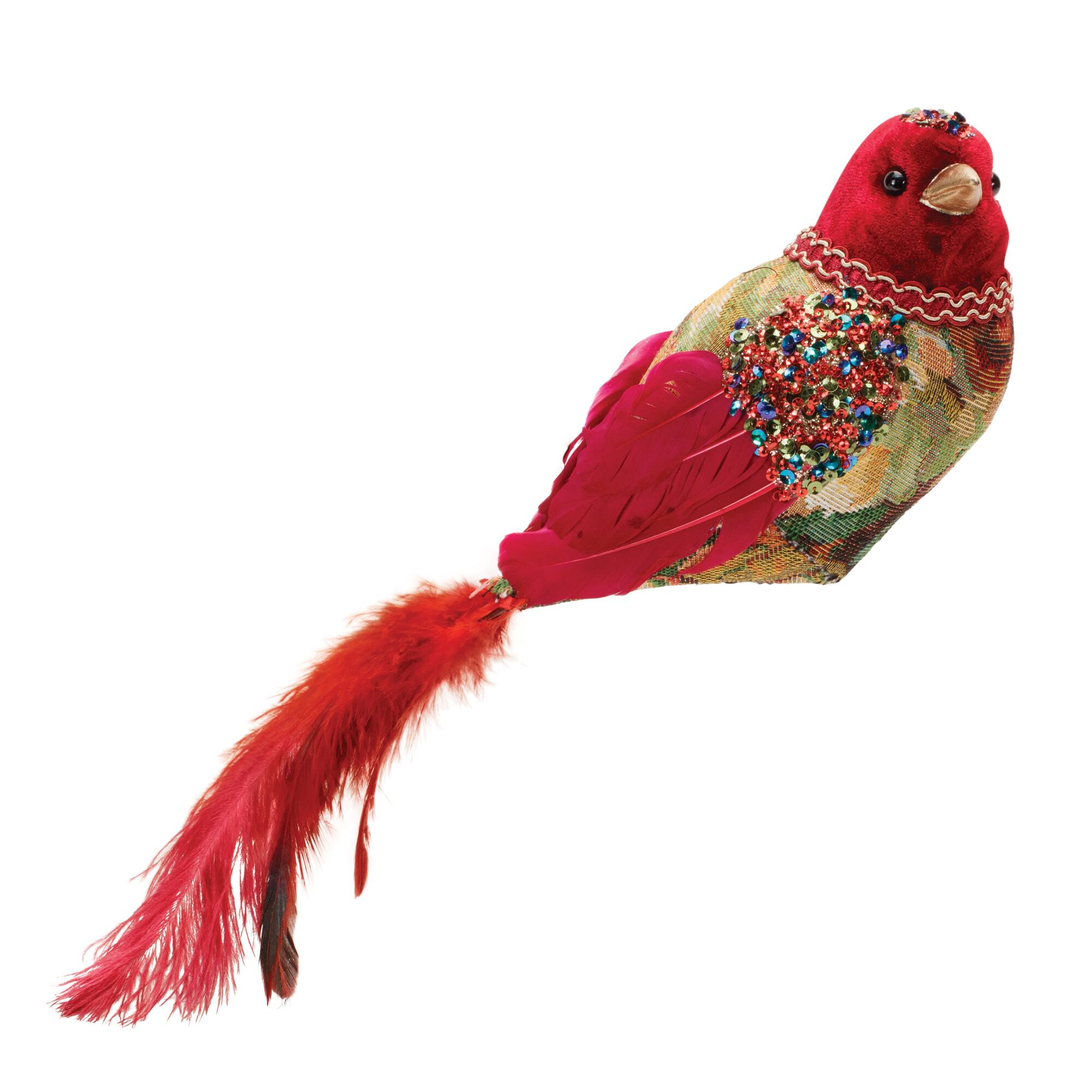 Jeweled Tapestry Bird Clip, 2 Pack of 2